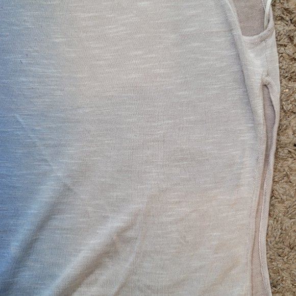 INC International Concepts Petite Women's Ombre Cold Shoulder Blue & Tan P/ L - Picture 3 of 4